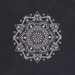 Ocun Raglan camiseta mujer - dark grey india mandala
